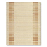 Beige Woven Area Rug with Tan Border Stripes