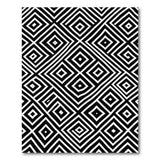 Bold Black White Geometric No. 18 Area Rug