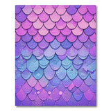Mermaid Scales Area Rug in Pink Purple Teal