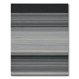 Gradient Black White Striped Area Rug