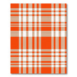 Bold Orange Tan Plaid Rustic Farmhouse Rug