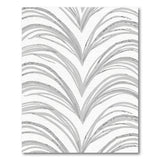 Grey Abstract Feather Wave Area Rug