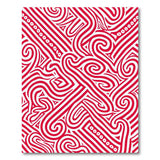 Red Bold Red Swirl Tribal Area Rug