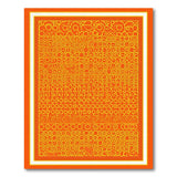 Vibrant Orange Bubble Letter Area Rug