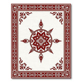 Ornate Red Persian Floral Medallion Area Rug