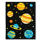 Kids Cartoon Space Planets Stars Rug