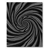Grey Hypnotic Grey Spiral Abstract Area Rug