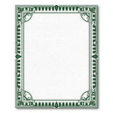 Ornate Green Leaf Border Area Rug