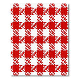 Bold Red Houndstooth Geometric Area Rug