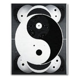 Geometric Modern Black and White Yin Yang Black White Geometric Area Rug