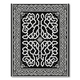 Black and White Traditional Persian Ornate Black White Persian Motif Area Rug