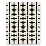 Black Bowtie Grid Geometric Area Rug
