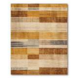 Woven Geometric Brown Tan Area Rug