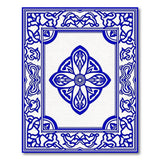 Blue Traditional Persian Floral Medallion Rug