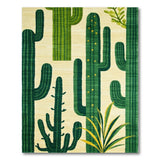Bold Green Cactus Southwestern Area Rug
