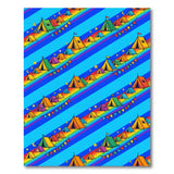 Rainbow Campsite Kids Washable Area Rug