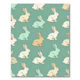 Playful Pastel Bunny Pattern Area Rug