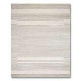 Neutral Grey Beige Striped Area Rug