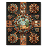 Southwestern Quails Cactus Desert Mandala Rug