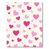 Whimsical Pink Hearts Scatter Area Rug