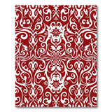 Elegant Red Floral Damask Area Rug
