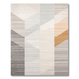 ODIKA Modern Geometric Washable Area Rug - Low Pile Non-Slip Living Room Carpet