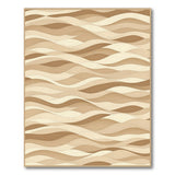 Brown Tan Wavy Abstract Area Rug