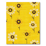 Vintage Yellow Daisy Floral Area Rug