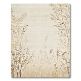 Beige Leaves and Grasses Area Rug