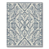 Southwestern Blue Geometric Tribal Rug