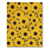 Yellow Sunflower Bloom Yellow Area Rug