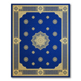 Blue Gold Medallion Persian Area Rug