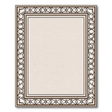 Beige and Neutral Beige Traditional Persian Border Area Rug