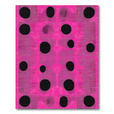 Hot Pink Black Polka Dot Distressed Area Rug