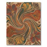 Swirling Floral Area Rug