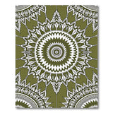 Green Intricate Green Mandala Area Rug
