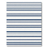 Navy Blue Horizontal Stripe Area Rug