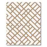 Tan Geometric Lattice Area Rug