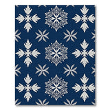 Navy Snowflake Intrigue Area Rug