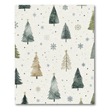 ODIKA Watercolor Christmas Tree Washable Area Rug - Low Pile Non-Slip Holiday Decor