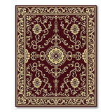 Ornate Red Gold Floral Persian Rug