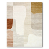 Modern Beige Abstract Geometric Area Rug
