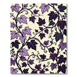 Purple Vine Leaf Floral Area Rug