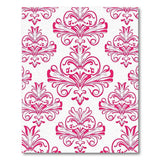 Elegant Pink Damask Floral Vintage Area Rug