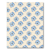 Delicate Blue Chamomile Floral Area Rug