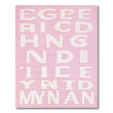 Pink 'Being Nice is My Mantra' Geometric Area Rug