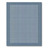 Navy Blue and White Geometric Grid Area Rug