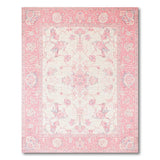 Pink Traditional Persian Blush Pink Persian Floral Area Rug