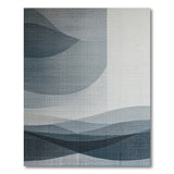 Abstract Blue Wave Landscape Rug