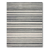 Geometric Modern Black and White Distressed Black White Striped Area Rug
